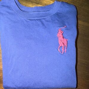 Polo Ralph Lauren Navy Big Polo Long Sleeve T Shirt Boys Size 7